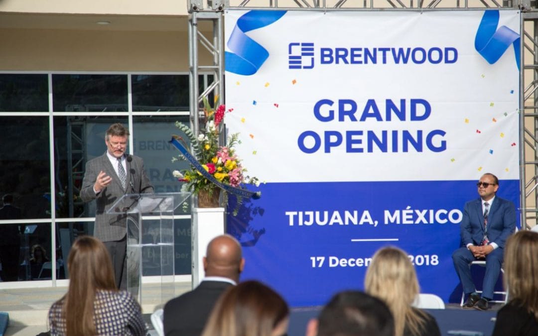 布伦特伍德庆祝蒂华纳设施的盛大开幕，宣布扩张计划