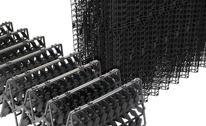 Cooling Tower crossflow hybrid fills